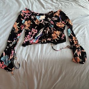 Of paradise floral bell sleeve free people top